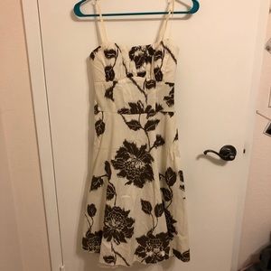 Abstract Leave Print Dress